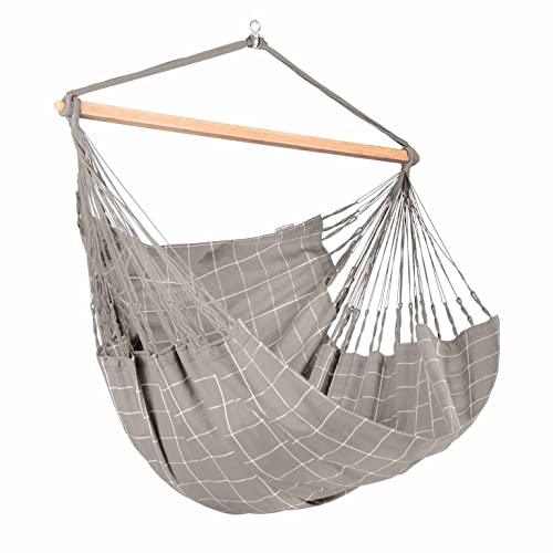LA SIESTA(ラシエスタ)ハンモックチェア キングサイズ ドミンゴ（屋外向けハマクテックス製）DOL21-W6 (Almond（アーモンド）) バーの長