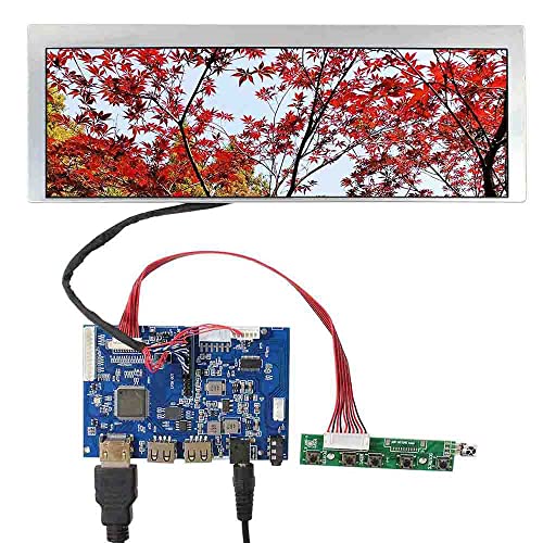 VSDISPLAY 9.1インチ 解像度 822x260 液晶 ディスプレイ LQ091B1LW01 HDMI USB LCD コントローラー 360度画面回転支持