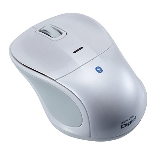 Digio2 Bluetoothマウス 3ボタン 静音 ブルーLED 小型 ホワイト MUS-BKT111W
