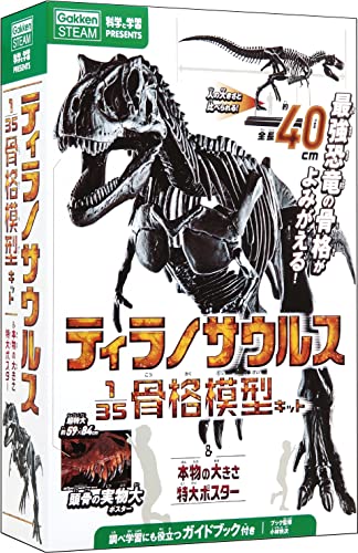 学研_ティラノサウルス1/35骨格模型キット & 本物の大きさ特大ポスター(対象年齢:6歳以上)Q750763