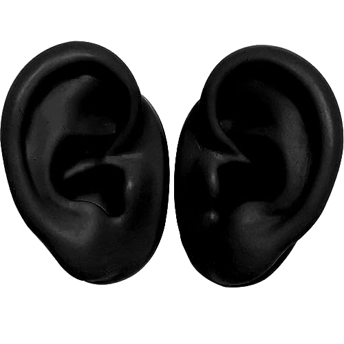 耳 シリコン 模型 左右セット 縫合 絵画 練習用(ブラック)