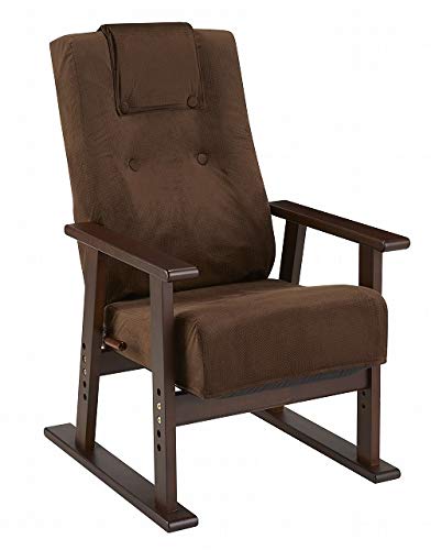 宮武製作所 座椅子 W58XD65-122XH90-99cm(SH39/42/45/48cm) 高座椅子 ブラウン YS-1625 BR