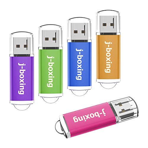 5個セット 2GB USBメモリ J-boxing キャップ式 USBフラッシュメモリ フラッシュドライブ USB 2.0スティック（五色：紫、緑、青、オレンジ