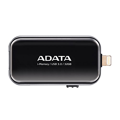 ADATA iPhone・iPad・iPod touch Lightning接続USB3.0メモリ UE710 32GB ブラック AUE710-32G-CBK