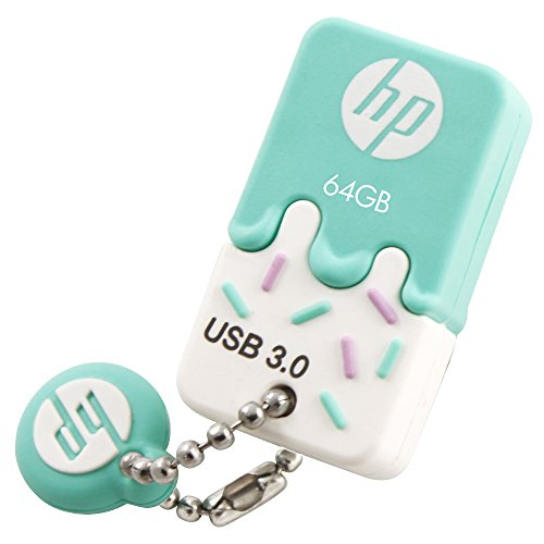 HP USBメモリ 64GB USB 3.0 ソーダグリーン アイスクリーム ゴム製 耐衝撃 防塵 のフラッシュドライブ x778w HPFD778W-64