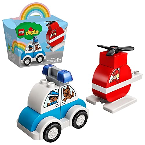 レゴ(LEGO) デュプロ はじめてのデュプロ 消防ヘリコプターとパトカー 10957 おもちゃ ブロック幼児 警察 けいさつ ヘリコプター 消防 し