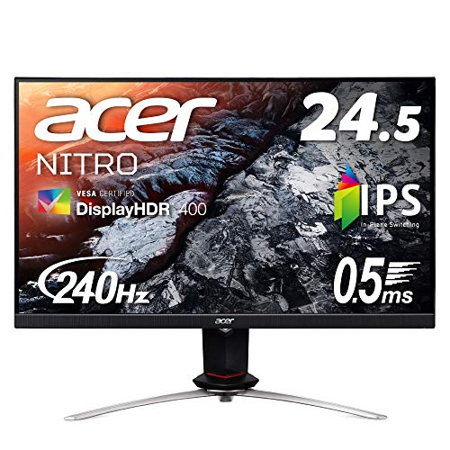 Acer ゲーミングディスプレイ Nitro XV253QXbmiiprzx 24.5型ワイド IPS 非光沢 フルHD 0.5ms(GTG) 240Hz HDMI USB3.0 DisplayHDR 400 G-S