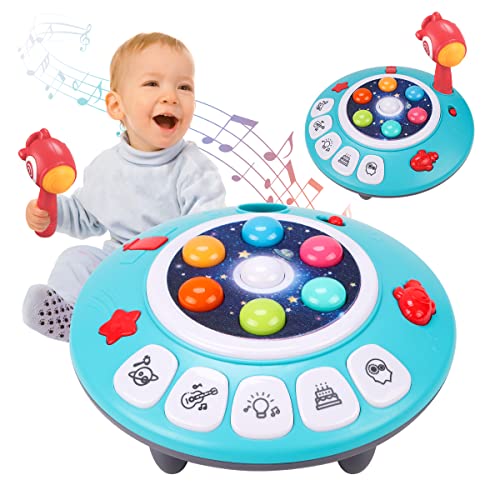 Qizebaby 音楽 学ぶ 教育する おもちゃ 多機能 モグラたたきゲーム 光と音楽で設定されたノックおもちゃ 細かい運動技能玩具 室内玩具 3