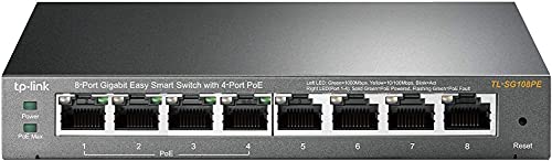 TP-Link スイッチングハブ PoE ギガ8ポート PoE オートMDI/MDI-X 5年 TL-SG108PE
