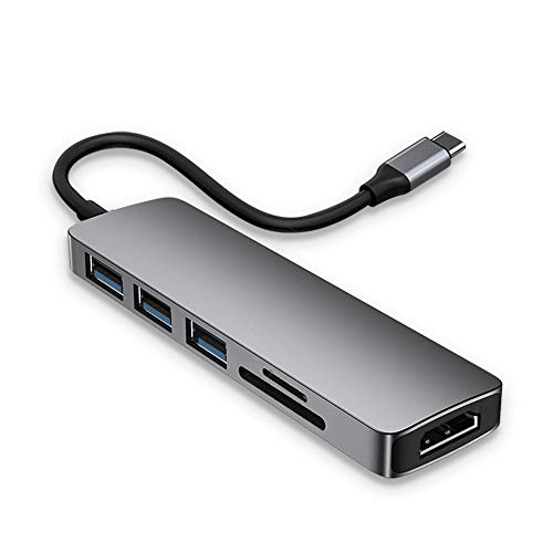 明誠 USB Type C ハブ USB C ハブ 変換 アダプター ドッキングステーション 6ポート 3USB 3.0ポート 高速データ転送 4K HDMI出力 SD/Micr