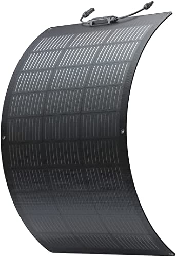 EcoFlow100Wソーラーパネル 柔性 据置型 フレキシブル 単結晶 曲面可能 システム用 小型軽量 防水防塵 23%変換率 太陽光発電 キャンピン