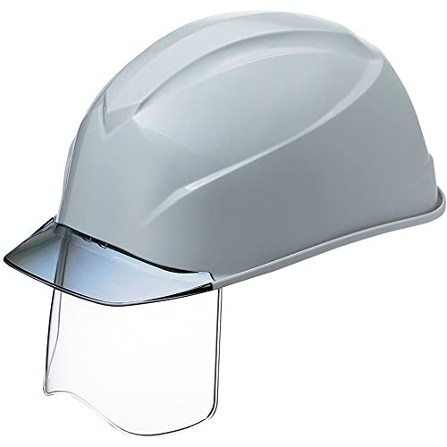 谷沢製作所 タニザワ エアライトS搭載ヘルメット(透明バイザータイプ・溝付・シールド付) 透明バイザー:グレー/帽体色:グレー ST#123VJ