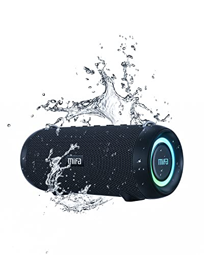MIFA A90 Bluetoothスピーカー 【60W/完全ワイヤレスステレオ対応/IPX7防水/RGB LEDライト/最大30時間連続再生/Micro SDカード対応/True