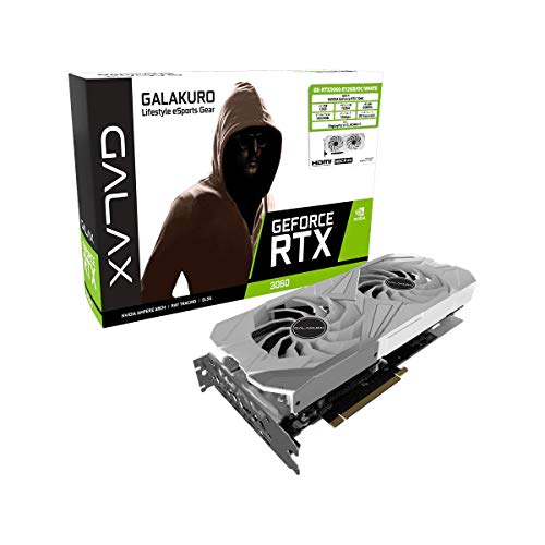 玄人志向 NVIDIA GeForce RTX3060搭載 グラフィックボード GDDR6 12GB GALAKURO GAMINGシリーズ GK-RTX3060-E12GB/OC/WHITE