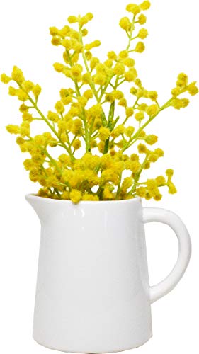 ※他店舗と在庫併用の為、品切れの場合は、ご容赦ください。サイズ：Φ13×H24cm。純白でかわいらしいピッチャーポットにナチュラルな雰囲気のグリーンやお花をあしらった、ギフトボックス化粧箱入りでプレゼ