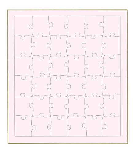ビバリー 36ピース ジグソーパズル 色紙パズル ピンク 24.2×27.2cm WP-002