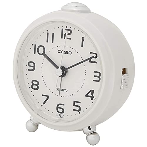 CASIO(カシオ) 目覚まし時計 ホワイト 9×8.4cm アナログ 小型 TQ-149-7JF