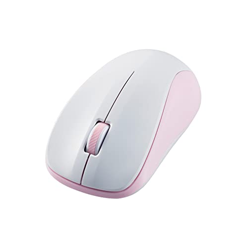 エレコム ワイヤレスマウス Bluetooth 3ボタン Mサイズ 抗菌 ピンク M-BY11BRKPN