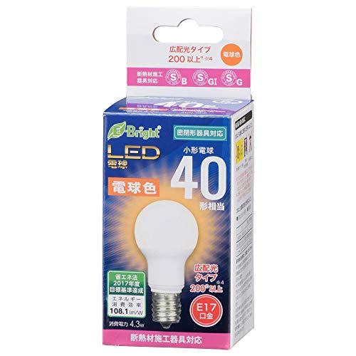 LED電球 小形 E17 40形相当 電球色 LDA4L-G-E17 IH2R1 06-3623