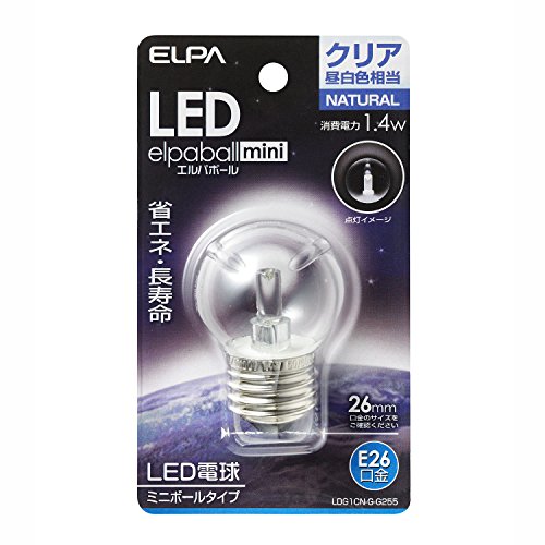 ELPA エルパ LED電球G40形E26 昼白色 屋内用 省エネタイプ LDG1CN-G-G255