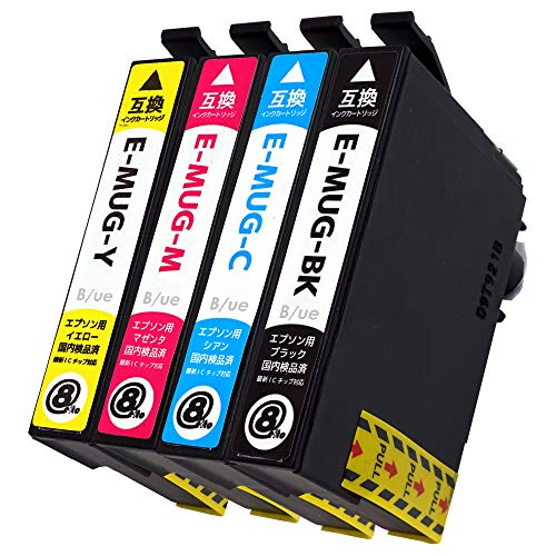 ※他店舗と在庫併用の為、品切れの場合は、ご容赦ください。EPSON(エプソン)MUG 4色パック(BK/C/M/Y) B/ue製※取扱い説明書付きBK＝ブラック C＝シアン M＝マゼンタ Y＝イエロー
