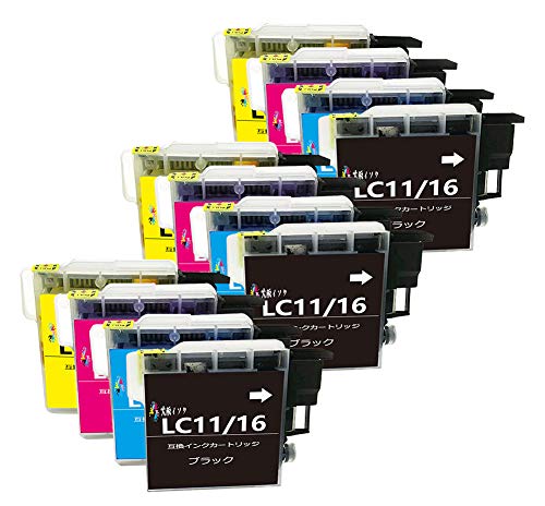 brother インクカートリッジ ブラザー LC11 LC16互換プリンターインクLC11-4PK LC16-4PK 12本セット(4色セットx3) LC11C LC11M LC11Y LC1