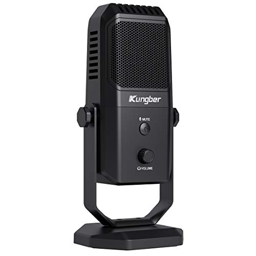 Kungber麥克風pc冷凝器麥克風usb麥克風方向4模式靜音按鈕帶耳機通信 延遲零 高音錄像youtube Web會議樂隊播放採訪live Ps4遊戲現場工作窗口 Kungber マイク Pc コンデンサーマイク Usbマイク 指向性4モード ミュートボタン付き 音量調節可能 ヘッドホン対応 遅延ゼロ