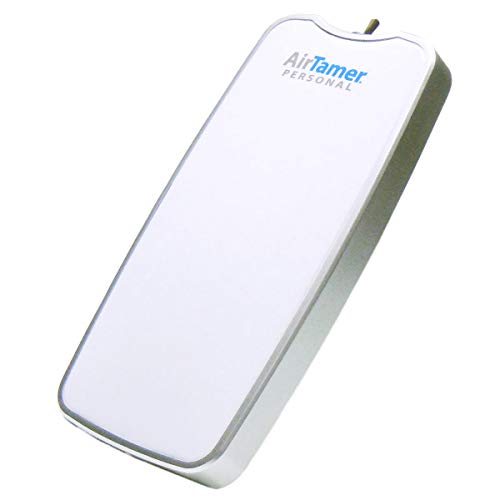 花粉 タバコの煙対策に USB 携帯用 首掛け式 空気清浄機 イオン発生器 エアー テイマー Ｚ ATMR-3-W ホワイト (皮ケース付属)