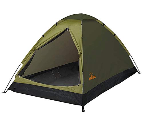 ハック 組立式 2人用 ドームテント テント グリーン 組み立て簡単 収納袋付き アウトドア キャンプ バーベキュー 海水浴 本体組立時:w12