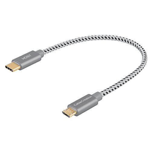 USB C to Micro USB OTGケーブル, CableCreation USB 2.0 Type C to Micro USB 充電 & データ転送ケーブル 480Mbps Galaxy S8/S8 Plus/S9、