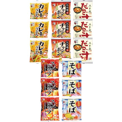 ※他店舗と在庫併用の為、品切れの場合は、ご容赦ください。説明 商品紹介 五木食品の１食生タイプ即席めんをセットにした商品。 ご好評のかやく入りスープの「カレーうどん」、かやく入り濃厚スープ(ナイタン)