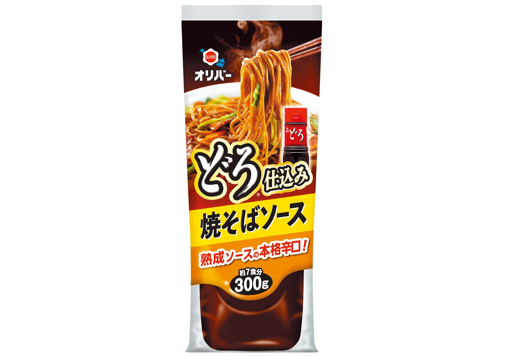※他店舗と在庫併用の為、品切れの場合は、ご容赦ください。説明 濃くて、辛い! をコンセプトに、「どろ」のコクと辛味の成分を香ばしい焼そばソースにブレンドしました。 3つの旨味(野菜・果実の旨味・甘味→