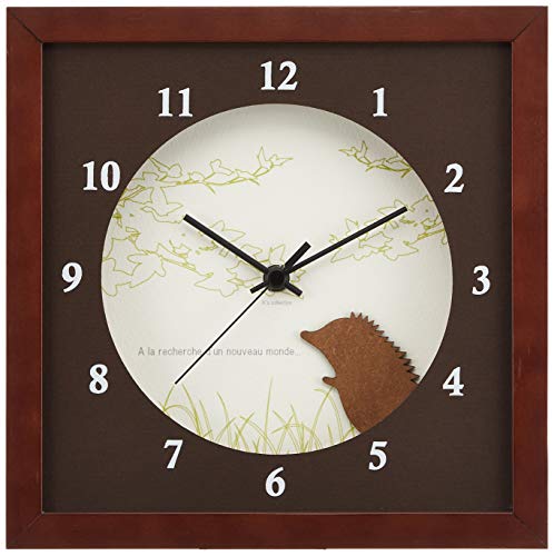 K-ART.JAPAN 置き時計・掛け時計 ブラウン サイズ:幅22×高さ22×厚4.5cm
